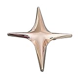 Ruarby Modische Kreuz-Stern-Brosche, einfache Anstecknadeln, Kleidungsnadeln, vier spitze Stern-Broschen, Geburtstagsgeschenk für Frauen und Männer Mini-Zirkonia-Wäscheklammern für Kleidung