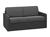 Vente-unique Schlafsofa 2-Sitzer - Liegefläche: 120 cm - Matratzenhöhe: 14 cm - Stoff - Grau - CALIFE