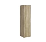 Rauch Möbel Minosa Schrank Schuhschrank Drehtürenschrank 1-türig, Eiche Sonoma, inkl. Zubehörpaket Basic 6 Einlegeböden, BxHxT 47x197x41 cm