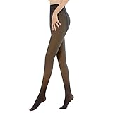 Sfit Thermostrumpfhosen für damen Fleece Strumpfhose Gefütterte Strumpfhose Winter Gefälschte Durchscheinend Plüschstrümpfe Pantyhose Warmer Leggings(1pc Schwarz Durchsichtig,200g für 5~20℃)