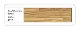 hochwertiger Säulentisch Ataro 2XL ausziehbar Esstisch Massivholz bootsform Säule C X-Form Holztisch Varianten, Holzart:Eiche Natur geölt, Größe:180(280) x 90 Mittelauszug