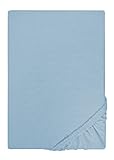 Traumhaft Schlafen - Castell - Markenbettwäsche 0077113 Spannbetttuch Jersey Stretch (Matratzenhöhe max. 22 cm) 1x 140x200 cm - 160x200 cm, bläulich