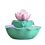 Tisch-Wasserbrunnen, Lotus-Modellierungs-Wasserbrunnen, 4-strahliger Zimmer-Bonsai mit glücklicher rollender Kugel, Wohnzimmer-Desktop-Landschaft, kleine Ornamente, entspannende Dekoration, Wass