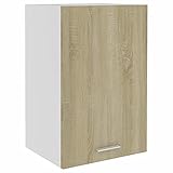 JUNZAI Hängeschrank, Küchenhängeschränke, Küchenschrank Hängend, Wall Cabinet, Oberschrank, Wandschrank Küche, Sonoma-Eiche 39,5x31x60 cm Spanplatte