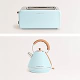 CREATE/PACK TOAST RETRO XL + KETTLE RETRO L/Blau Toaster und Wasserkocher / 3 Toaststufen, 1,7 L