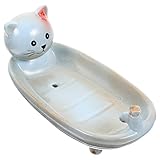 Zerodeko Abfluss-Seifenschale Schwamm Seife Kleiderbügelständer 2-Stufiges Tablett Ohne Bohren Seifenschale Tier-Schlüsselhalter Tablett Dusche Seifenschalen Seifenhalter