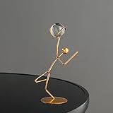 JTBDWOSK Basketball-Skulptur, Moderne Statue, Sammlerstück, Handgefertigte Metallkunstfigur, Schreibtischzubehör, Trophäe, Boss-Geschenk, Bürodekoration,B