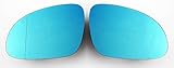 Spiegelgläser Links+Rechts Asphärisch Blau Set