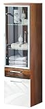 Posseik 5815 91 Hochschrank Rima, walnuß-Nb.-weiß