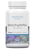 Sanhelios Mönchspfeffer - Hochdosiert - 300 vegane Mikro-Tabletten - 10mg reiner Mönchpfefferextrakt pro Tablette - Nur Premium Zutaten - leicht zu schlucken - Hergestellt & geprüft in Deutschland