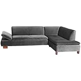 Max Winzer Sofa 2,5-Sitzer Links mit Ecksofa rechts Terrence Samtvelours anthrazit
