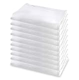 Bertsch Hotelwäsche GmbH 10er-Set Geschirrtücher Halbleinen, Weiss, 50x70cm (Weiss)
