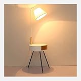 JYDQM Bodenlichter, Mit Stofftatten Und Schublade, Usb -Ladungshafen -Leselampe, Für Wohnzimmer Schlafzimmer Stand -Up -Lampe, Klassische Stehlampe, Stehlampe/Weiss