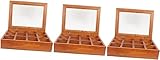 Schmuck-Aufbewahrungskoffer, Schmuckschatulle, Organizer, 3-teilige Box, Vintage-Aufbewahrungsbox, multifunktionale Aufbewahrungsbox, Ring-Organizer-Box, Herren-Schmuckschatulle, Holz-Halsketten-Aufbe