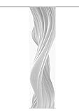 84093 | Schiebegardine SLÖJA, blickdichter Dekostoff, mit abstraktem Wellen-Motiv, 245x60cm, Farbe: Grau