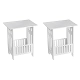 IGUATU 2 x nordischer moderner Couchtisch, Nachttisch, Mini-Nachttisch, Teetisch, Aufbewahrung, Nachttisch