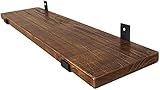 FANNKE Floating Regal Wandmontierter Lager Rack Holz Wandregal for Küche Wohnzimmer Badezimmer Dekorative Lagerung Hängende Regale Schweberegale (Size : 80cm)