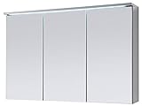 Spiegelschrank Badschrank Spiegel Badhängeschrank Badmöbel Kirkja I Titan/Weiß 100 cm