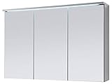 Spiegelschrank Badschrank Spiegel Badhängeschrank Badmöbel Kirkja I Titan/Weiß 100 cm