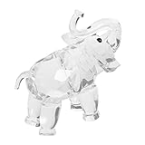 COLLBATH Kristall-Elefant-Ornament Tischdekoration Veranda Kind Geschenk Transparentes Glas