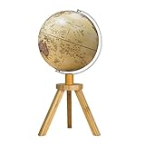 VNABO Trendige Kreative Weltkugel Mit Holzstativ, Nachtglühen, Antik-globus, Tischplatte, Heim- Und Bürodekoration, Globus, 25,4 cm