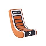 Video Rocker Gaming Kinder Bodensessel - Grid Edition in Orange/Schwarz