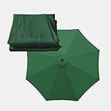 Sonnenschirm ersatzbezug 3m 6 streben 2.7 m Terrassenschirm Baldachin /Stoffbezug Waschbar Ersatz-Sonnenschirm Überdachung mit 8 Rippen Baldachin Ersatzbezug für Marktschirm ( Color : Dunkelgrün , Siz