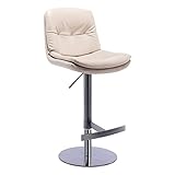 OLOTU Das Neue Barhocker Barhocker aus Pu-Leder, Thekenhocker aus titanschwarzem Edelstahl, höhenverstellbare Barhocker mit drehbarer Höhe elegant/fein
