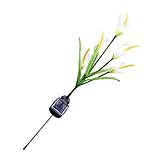 OSALADI Led-Strahler Im Freien Solarlicht Im Freien Gartenlichter Im Freien Led-Rasenlichter Rasenflutlichter Solarbetriebene Außenlichter Künstliche Blumen-Stehlampe