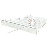 Wave-Sonnensegel für Außenbereich,Einziehbares Sonnensegel für Garten,Wave Shade Sail Markise aus HDPE,Pergola Vordach,Wave Shade Cover,Schatten Segel,mit Montagesatz (1.3x7m/4.2x23ft)