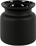 Giessle® Moderne Vase aus Glas in schwarz MATT, Tischvase, Blumenvase (Schwarz)