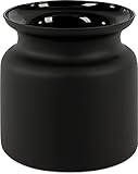 Giessle® Moderne Vase aus Glas in schwarz MATT, Tischvase, Blumenvase (Schwarz)