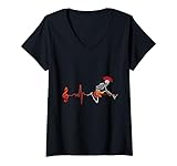Rock and Roll Cowgirl Geschenkidee für Rock Konzert Halle T-Shirt mit V-Ausschnitt