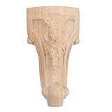 YAZGAN Möbelfüße 4 stücke 1. 2x6cm Stilvolle europäische Möbel Fuß geschnitzt Holz Fernseher Kabinett-Sitz Fußbodenschrankbeine DIY-Möbel