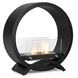 Moritz Ethanol Kamin Standkamin 72 x 70 x 30 cm rund I 1,5 Liter Brenner I Bioethanol Kamin I Bio Ethanol Kaminofen Indoor Outdoor I Innen Außen I Bioethanol Brenner I Brennertopf