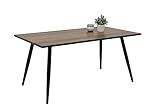 möbelando Esstisch Susi in schwarz/Oldwood/Schwarz. Abmessungen (BxHxT) 160x76x90 cm