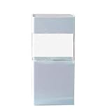 Warmzfh Make-up-Pinsel-Aufbewahrungsbox, Make-up-Pinselhalter, Trockengestell, kosmetische Aufbewahrung, staubdicht, Acryl, Make-up-Organizer, blau