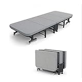 Klappbares Campingbett, verstellbare Rückenlehne, Zustellbett, ausklappbares Bett – mit Dicker Memory-Schaum-Matratze, tragbares Klappbett, Campingbett, Gästebett für Reisen im Innen- und Außenberei