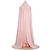 MRWIZMS Betthimmel | Baldachin Kinderzimmer | Himmel Babybett Kinder Schlafzimmer Dekoration für Höhle, Spielzimmer | Geschenk für Babydusche, Neues Baby, Älteres Kind (Rosa)