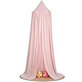 MRWIZMS Betthimmel | Baldachin Kinderzimmer | Himmel Babybett Kinder Schlafzimmer Dekoration für Höhle, Spielzimmer | Geschenk für Babydusche, Neues Baby, Älteres Kind (Rosa)