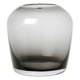 blomus Vase -LETA- Glasvase Blumenvase Smoke Size L Glas farbig 14.8 cm [66143]