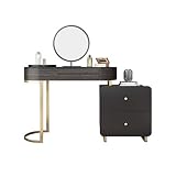 Schminktisch Moderner Schminktisch Mit Aufklappbarem Spiegel, Frisiertisch Mit Massivholzbeinen Abnehmbarem Organizer Hocker Und 3 Schublade (Color : Table)