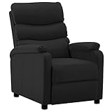 YUMENG Liegesessel, Relaxsessel, Kinosessel, Fernsehsessel, Ohrensessel, Recliner Chair, TV-Sessel, Living Room Chairs, Schwarz Kunstleder