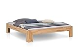 WOODLIVE DESIGN BY NATURE Massivholz-Bett Selina 140 x 200 cm aus Kernbuche, Holzbett, als Doppel- und Jugend-Bett verwendbar, inkl. Stecksystem, 1 Bett á 140 x 200 cm