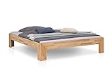 WOODLIVE DESIGN BY NATURE Massivholz-Bett Selina 200 x 200 cm aus Kernbuche, Holzbett, als Doppel- und Jugend-Bett verwendbar, inkl. Stecksystem, 1 Bett á 200 x 200 cm