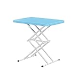 Bureau d'ordinateur Pliant Table de Chevet Bureau d'étude de Levage Bureau en Plastique Portable Bureau d'écriture à la Maison Table Pliante (Couleur : Bleu)