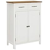 JUNZAI Schuhschrank, Shoe Cabinet, Schuhregal, Schuhe Schrank, Flurschrank, Schuschrankkommode, 76x37x105 cm Eiche Massivholz