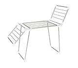 WENKO Flügel Wäschetrockner Profi Plus Edelstahl - mit Zubehör-Set, 15 m Trockenlänge, zusammenklappbar, Edelstahl rostfrei, 196 x 90 x 63 cm, Silber matt