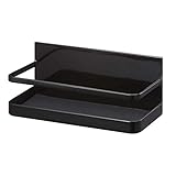 CHAOCHAO Magnetischer Gewürzregal-Organizer, Kühlschrank-Organizer zur Wandmontage, Platzsparer for Aufhängen for Küchenkühlschränke und Mikrowellenherde (Farbe : Black)