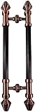 Retro-Haustürgriff, Doppelseitiger Push-Pull-Türgriff in H-Form, Edelstahl, passend für Glastüren, Holztüren (Color : Red Bronze, Size : 80cm/2.6ft)